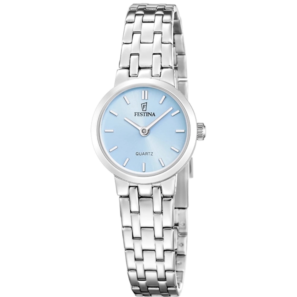 Montre Festina Femme Bracelet Acier Collection Mademoiselle Fond Bleu Ciel F20746/3