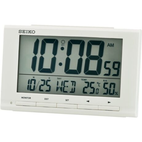 Réveil Seiko Rectangle Digital Blanc QHL090W