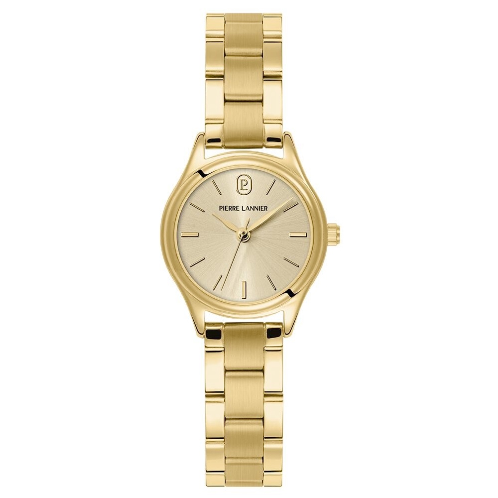 Montre Femme Pierre Lannier Pya Acier Doré Cadran Doré Bracelet Acier Doré 12mm 022H542