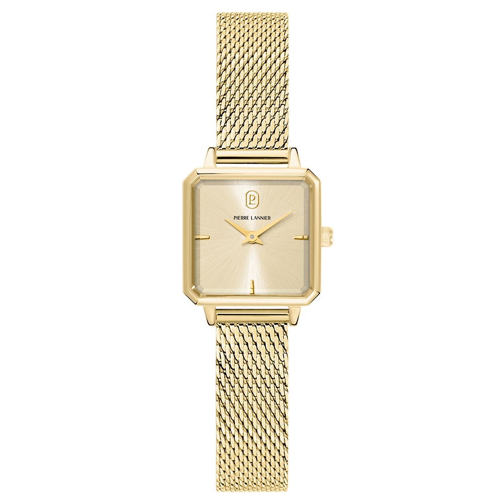 Montre Femme Pierre Lannier Leonor Doré Cadran Doré Acier Milanais Doré 12mm 072J542