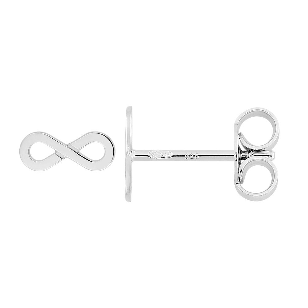 Boucles d'oreilles Argent 925/1000 Rhodié Motif Infini