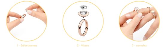 QUDO | Bijoux acier et Cristal