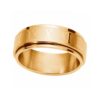 Bague Homme Acier 316L Tournante PVD Jaune Chiffres Romain