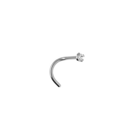 Piercing de Nez Acier Oxyde de Zirconium 4 Griffes 1.5mm