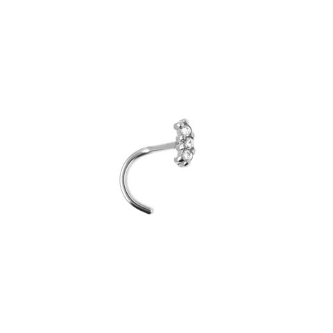 Piercing de Nez Acier Trilogie Oxydes de Zirconium