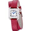 Montre Lotus Femme Old Money Acier Cadran Argenté Chiffres Romains Bracelet Cuir Rouge 19062/1