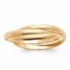 Alliance Femme Plaqué Or Jaune 3 Anneaux Entrelacés 2mm