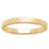 Alliance Femme Plaqué Or Jaune Striée 3mm
