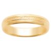 Alliance Homme Plaqué Or Jaune Centre Strié 4mm