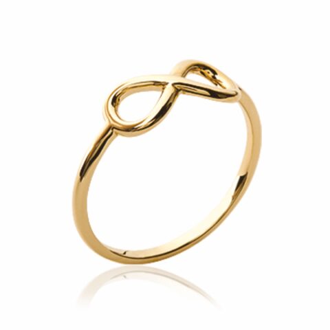 Bague Plaqué Or Jaune Symbole Infini
