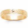 Alliance Homme Plaqué Or Jaune Centre Lapidé 4mm