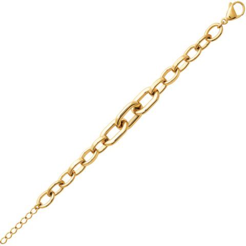 Bracelet Fashion Steel Grosses Mailles Acier Doré