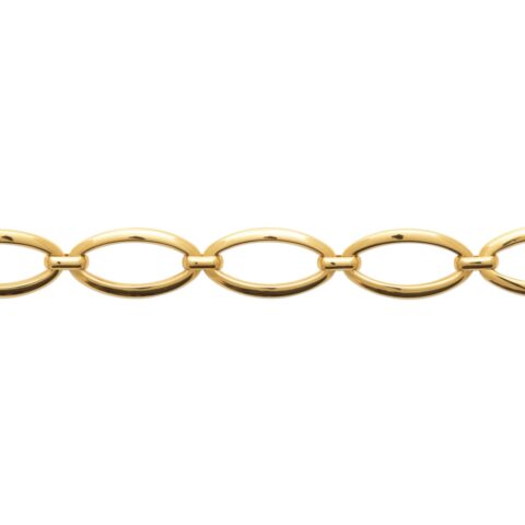 Bracelet Fashion Steel Grandes Mailles Acier Doré 16mm