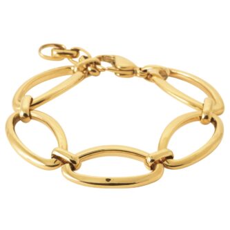 Bracelet Fashion Steel Grandes Mailles Acier Doré 16mm