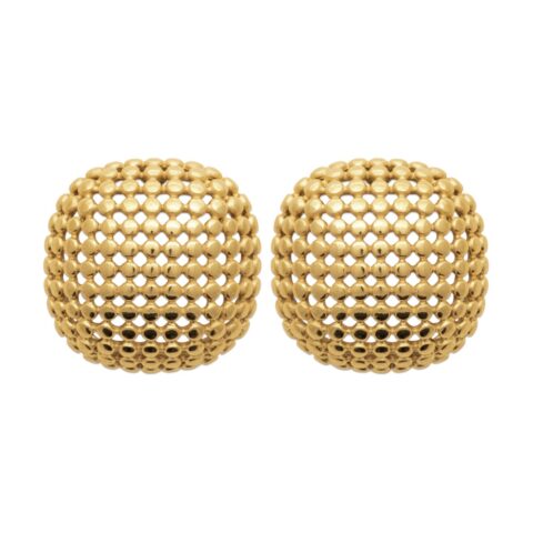 Boucles d'oreilles Fashion Steel Pendantes Acier Doré Hauteur 30mm