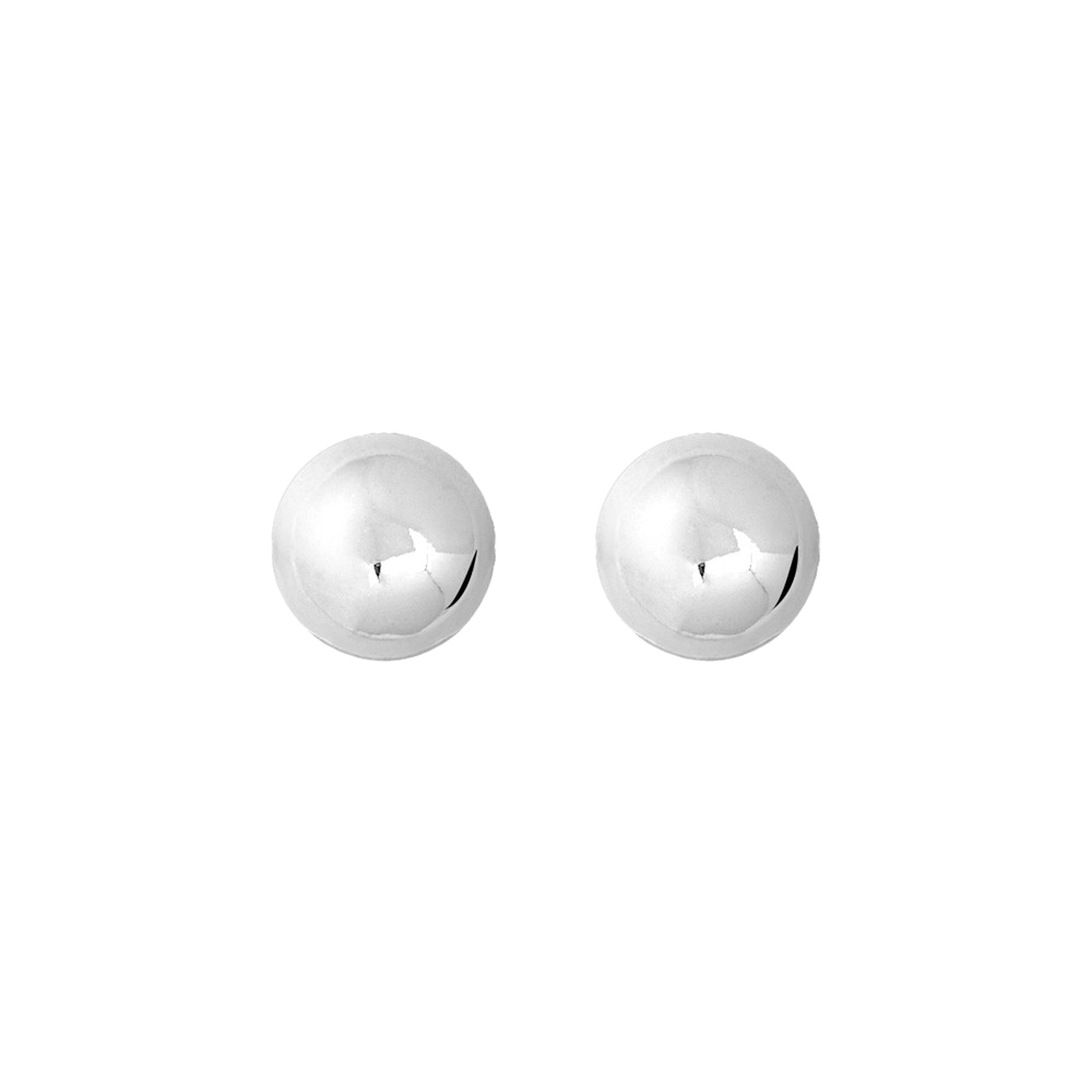 Boucles d'oreilles Argent Rhodié 925/1000 Boules 7mm