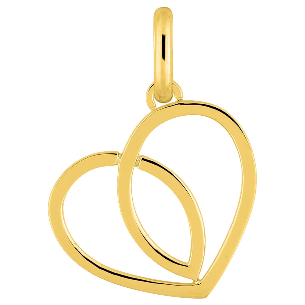 Pendentif Plaqué Or Jaune Coeur 14mm
