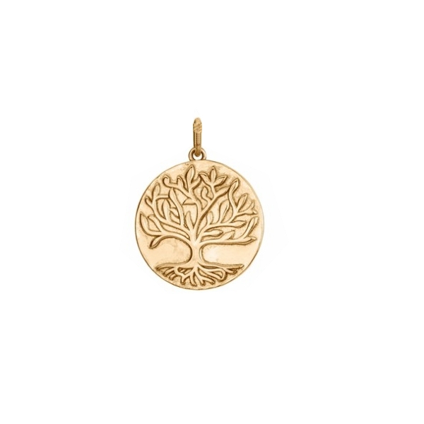 Médaille Plaqué Or Jaune Arbre de Vie 16mm