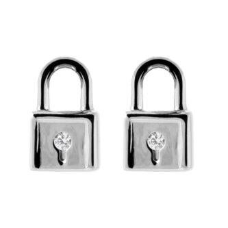 Breloques Mix & Match Argent Rhodié 925/1000 Forme Cadenas avec Oxyde