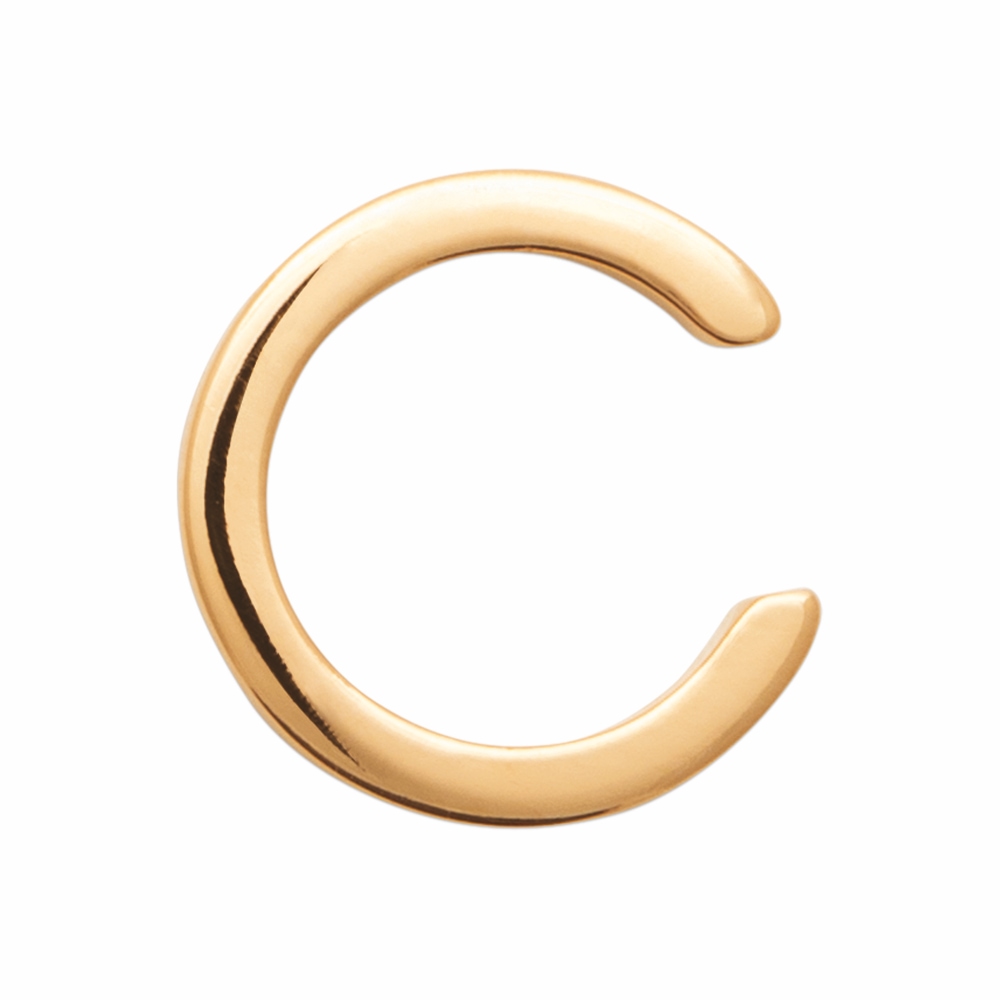 Bague d'oreille Ear Cuff Plaqué Or Jaune Ruban 2mm – Image 2