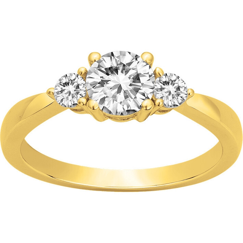 Bague Plaqué Or Jaune Trilogie Oxydes