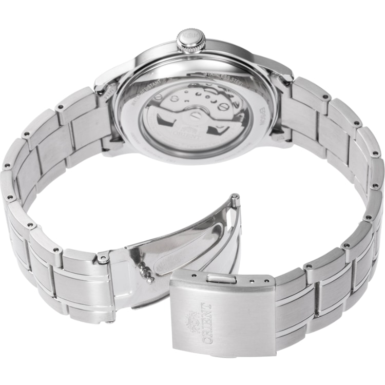 Montre Orient Automatique Bambino Acier 38mm Bracelet Acier Cadran Bleu RA-AC0M10L – Image 2
