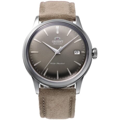 Montre Orient Automatique Bambino Acier 38mm Cuir Marron Cadran Gris RA-AC0M13N