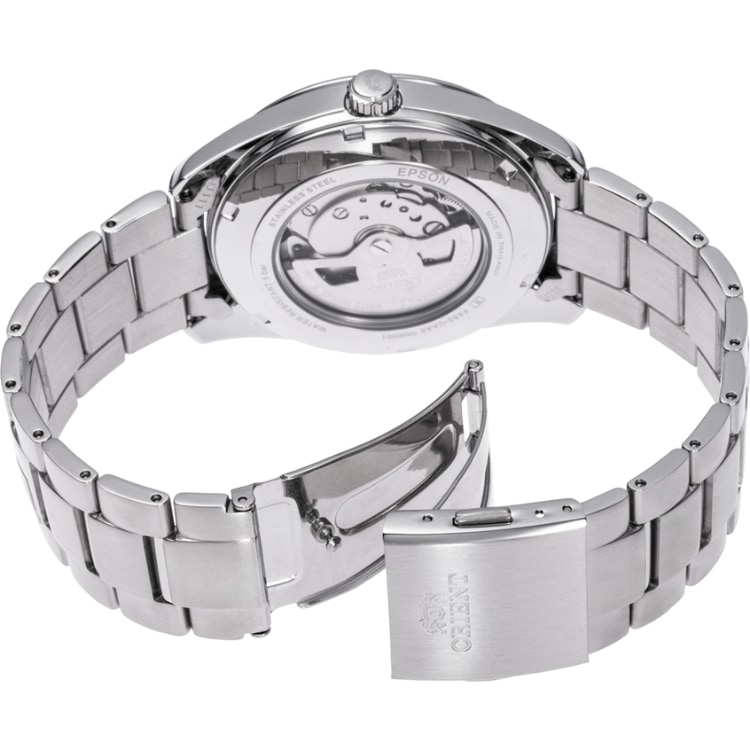 Montre Orient Automatique Semi Skeleton Acier 40.8mm Bracelet Acier Cadran Bleu Ciel RA-AR0009L – Image 2