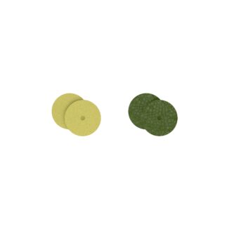 Cuirs 16mm Boucles d'oreilles Les Georgettes - Anis Irisé / Avocat