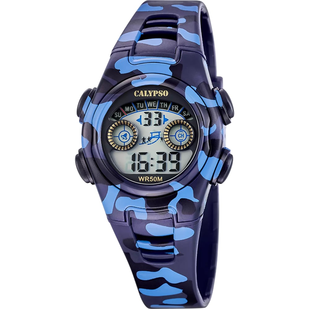 Montre Calypso Enfant Digitale Camouflage Bleu K6074/2