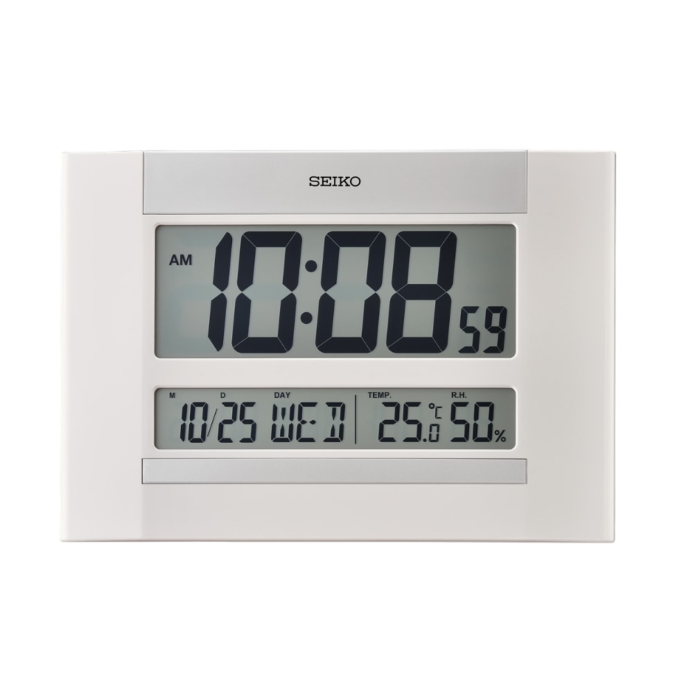 Horloge Seiko Blanche à Affichage Digital QHL088W