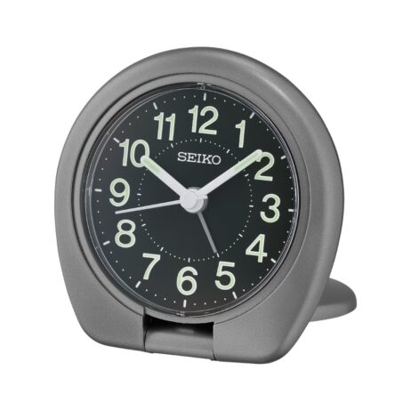 Réveil de Voyage Seiko Noir Métallisé QHT018T