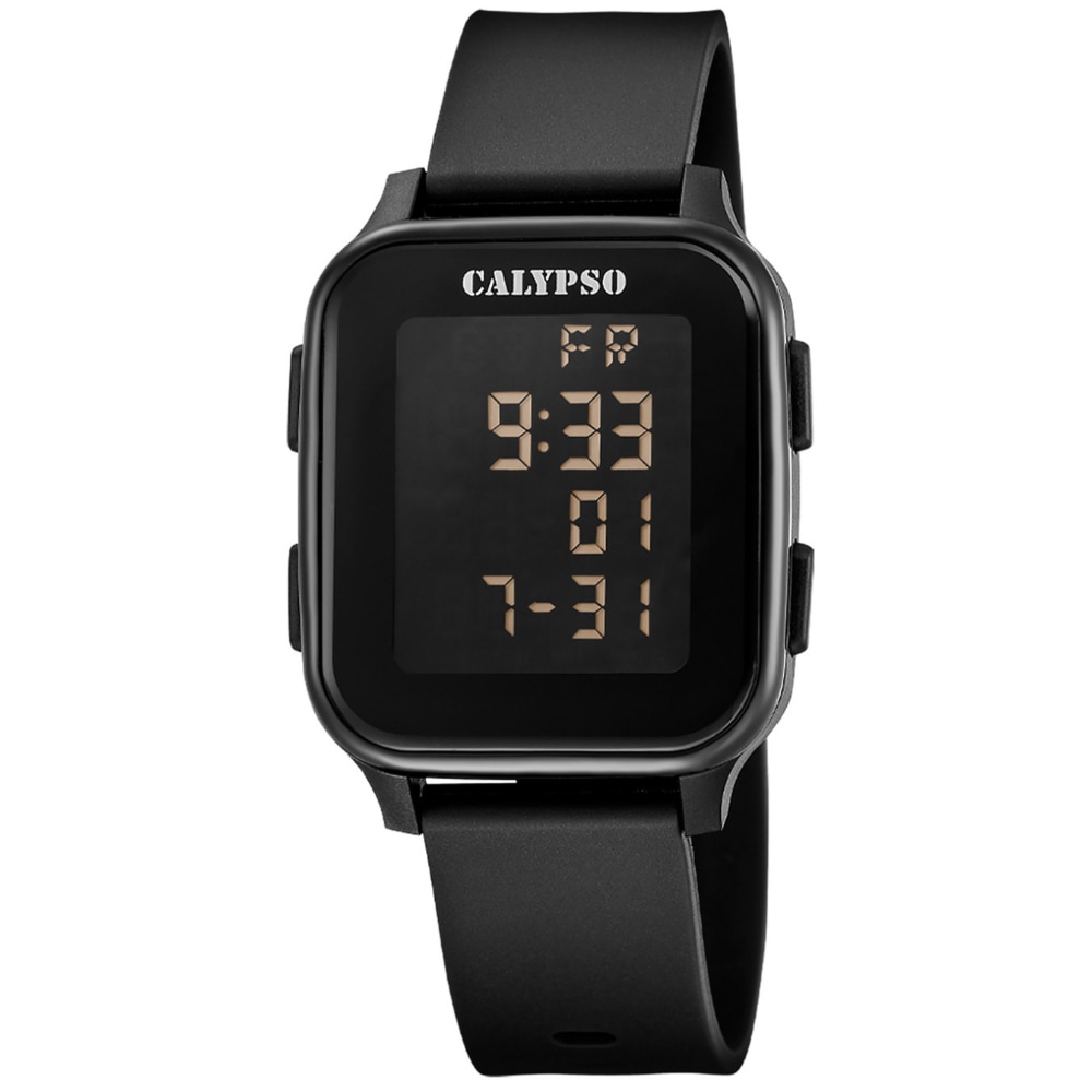 Montre Calypso Digitale Rectangulaire Noire K6077/5